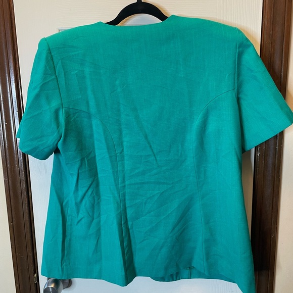 VINTAGE WOMEN'S GREEN EMBROIDERED SKIRT SUIT - SPECIAL EFFECTS - SIZE - Picture 2 of 4